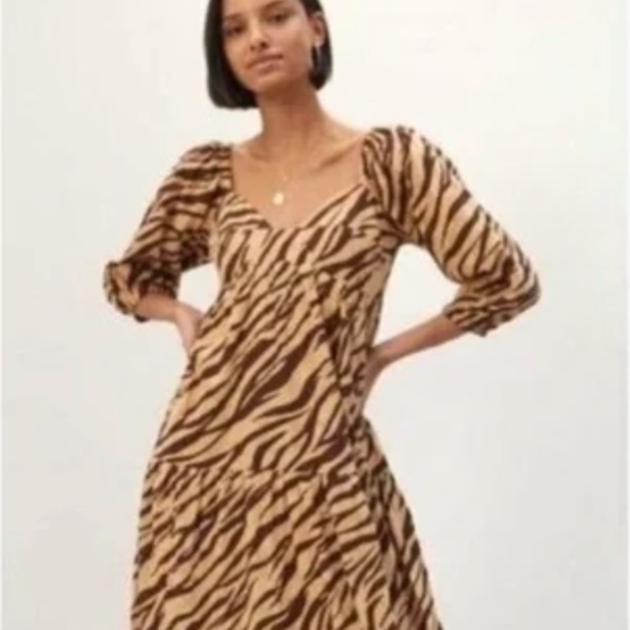 NWT- Anthropologie Blossom Maxi Dress- Zebra Stripe - Picture 2 of 10